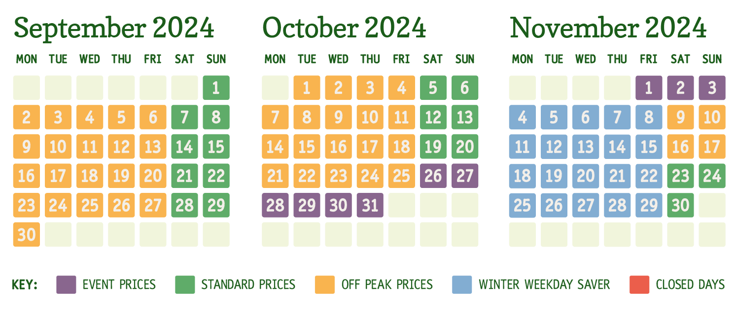 Pricing Calendar